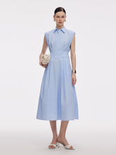 Büzgülü Bel Kadın Kolsuz Gömlek Uzun Elbise